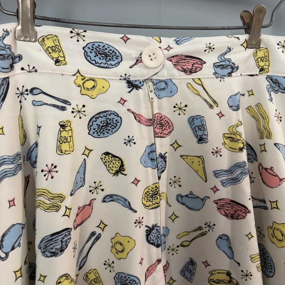 Steady Clothing Breakfast Brunch Print Pinup Skirt - Picture 5 of 8